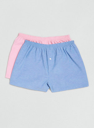 Topman Blue/Pink Chambray Woven 2 Pack underwear