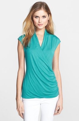 Vince Camuto Draped Front Stretch Knit Top