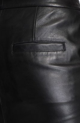 The Kooples SPORT Zip Detail Leather Skirt