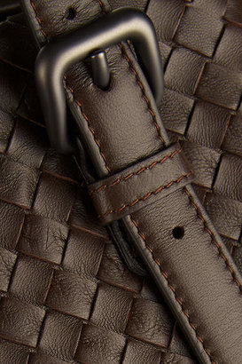 Bottega Veneta Intrecciato Leather Tote - Dark brown