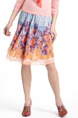 Anthropologie Stained Glass Garden Circle Skirt