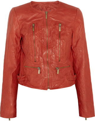 MICHAEL Michael Kors Washed-leather jacket