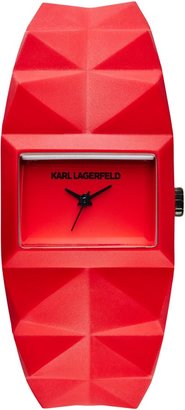 Karl Lagerfeld Paris Red Rubber Strap Watch