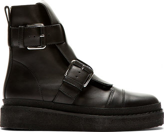 Marni Black Leather Ankle Boots