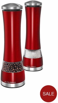 Morphy Richards Electronic Salt And Pepper Mill Set - Red