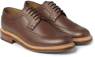 Grenson Sid Burnished-Leather Longwing Brogues