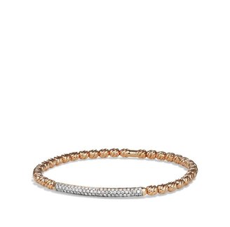 David Yurman DY Signature Collection Couture Bracelet with Diamonds in Rose Gold