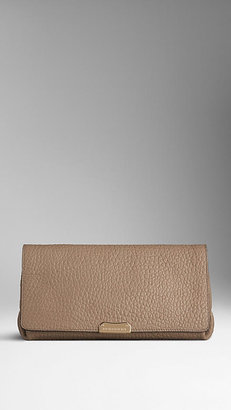 Burberry Medium Signature Grain Leather Clutch Bag