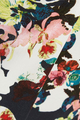 Erdem Floral-print silk-satin gown
