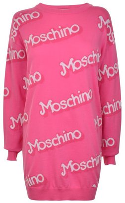Moschino Iconic Logo Detail Knit Jumper Dress
