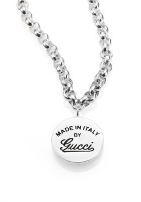 Gucci GG Craft Sterling Silver Signature Necklace