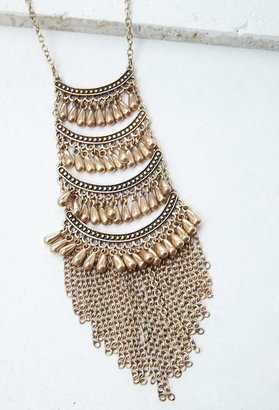 Forever 21 tribal-inspired tiered necklace