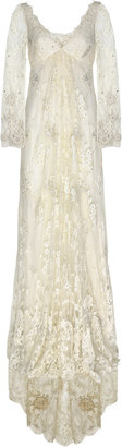 Temperley London Embroidered lace gown