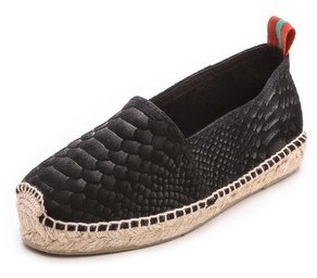 Penelope Chilvers Sueded Snake Espadrille Flats