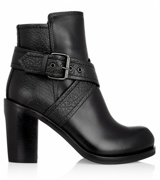 McQ Crossover-strap leather ankle boots