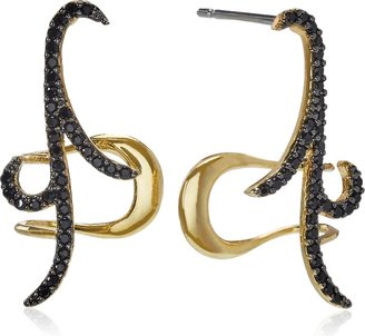 Noir Pave Black Cubic Zirconia Ear Cuffs