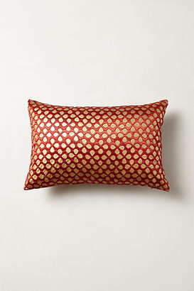 Anthropologie Silk-Stitched Floret Pillow