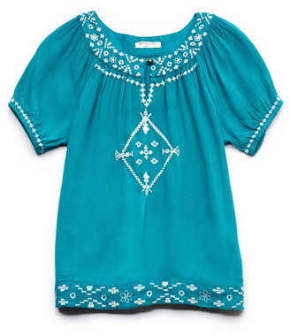 Forever 21 girls Embroidered Gauze Top (Kids)