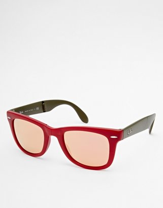 Ray-Ban Wayfarer Foldable Sunglasses 0RB4105