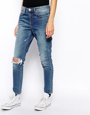 Won Hundred Jesse Jeans with Ripped Knee - denim