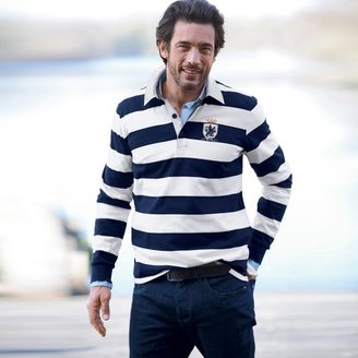 La Redoute R REFERENCE Long-Sleeved Striped Cotton Rugby Shirt
