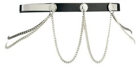 ASOS Plate And Multi Chain Waist Belt - silver