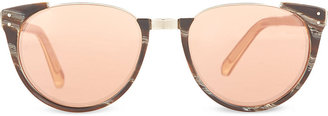 Linda Farrow LFL136 Light Horn Mirror Lens Sunglasses - for Women