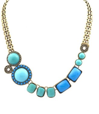 Rachel Leigh Layer Necklace with Stones and Crystals