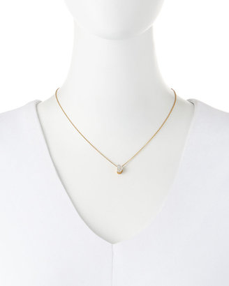 Nanis 18K Brushed Yellow Gold Heart Diamond Necklace