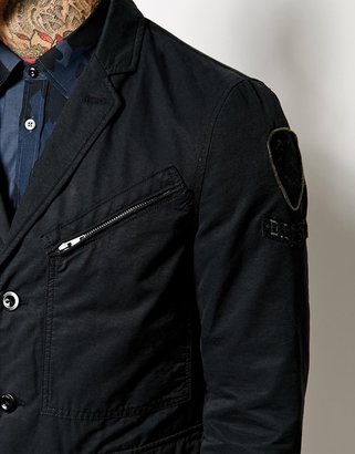Diesel J-Pranilo Blazer Jacket with Zip Pockets