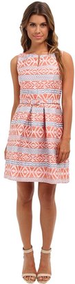 Jessica Simpson Fit and Flare w/ Bodice Seaming and Keyhole Neckline Dress