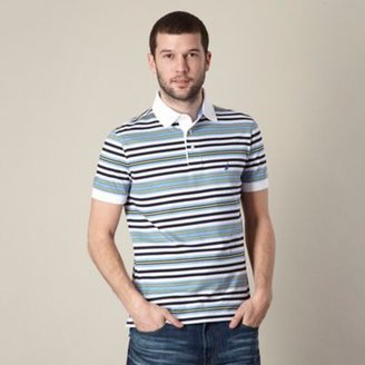 Nautica White multi striped slim fit polo shirt