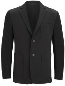 Versace Men's 2Button Contrast Sleeve Jacket - Black