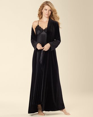 Jonquil Pleated Black Long Nightgown