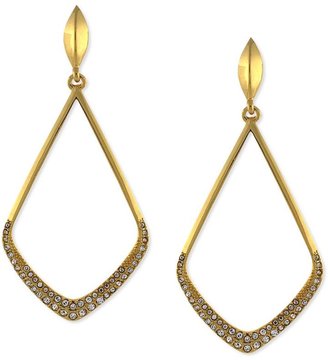 Vince Camuto Earrings, Gold-Tone Glass Crystal Kite-Shaped Drop Earrings
