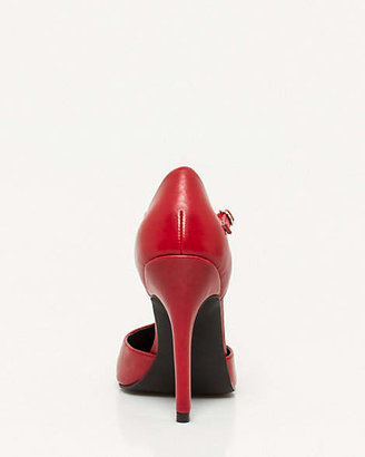 Le Château Leather-Like Pointy T-strap Pump