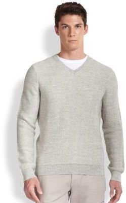 Vince Herringbone Wool & Alpaca Sweater