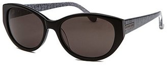 Michael Kors Women's Ruby Oval Black Sunglasses