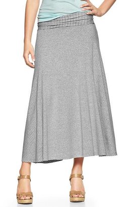 Gap Stripe foldover maxi skirt