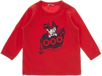 Benetton Baby boy dog on a boat graphic top