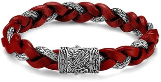 John Hardy Men's Classic Chain Braided Leather Cord Bracelet