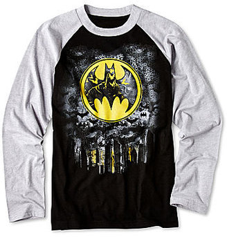 JCPenney Novelty T-Shirts Batman Long-Sleeve Raglan Graphic Tee - Boys 6-18