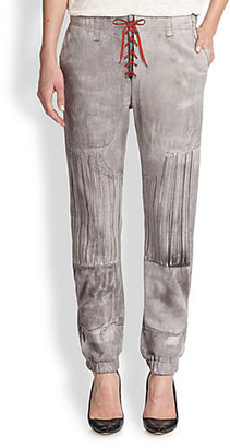 Rag and Bone 3856 rag & bone/JEAN Denim-Print Cotton Track Pants