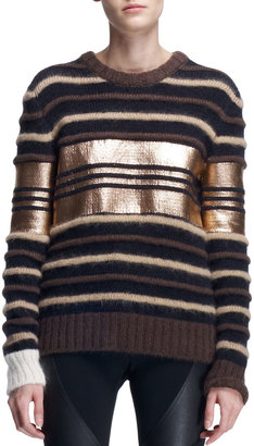 Givenchy Coated Copper Stripe Sweater