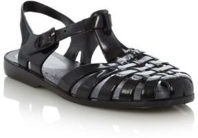 Call it SPRING Black 'Mandrile' jelly sandals