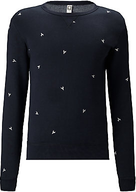 G Star Orculus A Logo Embroidered Sweatshirt, Mazarine Blue
