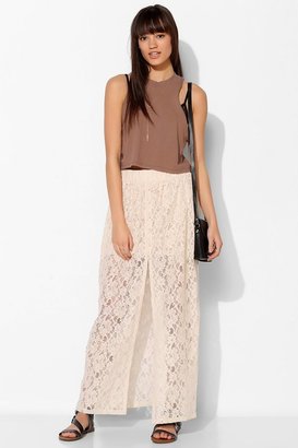 Urban Outfitters Pins And Needles Lace Button-Front Maxi Skirt