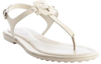 Tod's bone leather anklestrap sandals