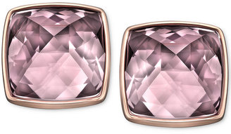 Swarovski Rose Gold PVD Crystal Antique Pink Stud Earrings