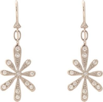 Cathy Waterman Diamond & Platinum Flower Earrings